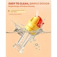 thumbnail image 6 of Water Bottle Spout Conversion Cap with Straw, Soft Silicone Straw for Drinking on Go, Universal Adapter for Plastic Bottles & Soda Cans, Reusable Lid(Orange, 2pcs), 6 of 7