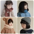 thumbnail image 5 of 2 piezas de bufanda de invierno para niños, cuello de punto cálido, bufanda clásica suave y cálida para niñas y niños, 5 of 5