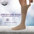 thumbnail image 4 of Diamond Star Men’s Tube Socks – Premium Cushioned Cotton Mid Calf Athletic Knee High Socks (Khaki - 6 Pairs 26 inches Mid Calf Socks Fit Size 10-15), 4 of 9