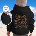 thumbnail image 2 of Vividxx Boys Hoodies Cute Letter Print Long Sleeved Hooded Sweatshirt Casual Loose Pullover For Fall Winter Preppy Clothes 8-10Years, 2 of 7
