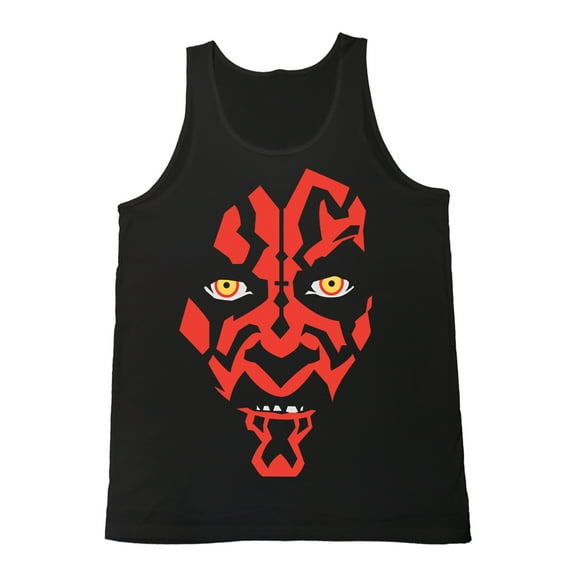 Men's Star Wars Darth Maul Face Tank Top Black 2X Large