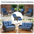thumbnail image 6 of PARKWELL 3 Pieces Outdoor Recliner Chair Set,Patio Reclining Lounge Chair with Side Table,All-Weather Wicker Adjustable Cushioned Recliner with Footrest for Garden Balcony Yard, Navy, 6 of 7
