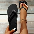thumbnail image 7 of ZTTD Slippers for Women Casual Fashion Bohemian Beach Shoes Flip Flops Flat Shoes Thong Sandals Slippers Black, 7 of 7