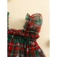 thumbnail image 5 of Spewahor Toddler Baby Girl Summer Dress 6 12 18 24 Months 2T 3T 4T Sleeveless Square Neck Candy Cane/Plaid Print Tutu Dress, 5 of 8
