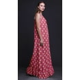 thumbnail image 3 of Bimba Pink Floral Ranunculus Tango Printed Long Maxi Dress For Women Rayon Nightgown Spaghetti Strap Ladies Sleepwear Small, 3 of 5