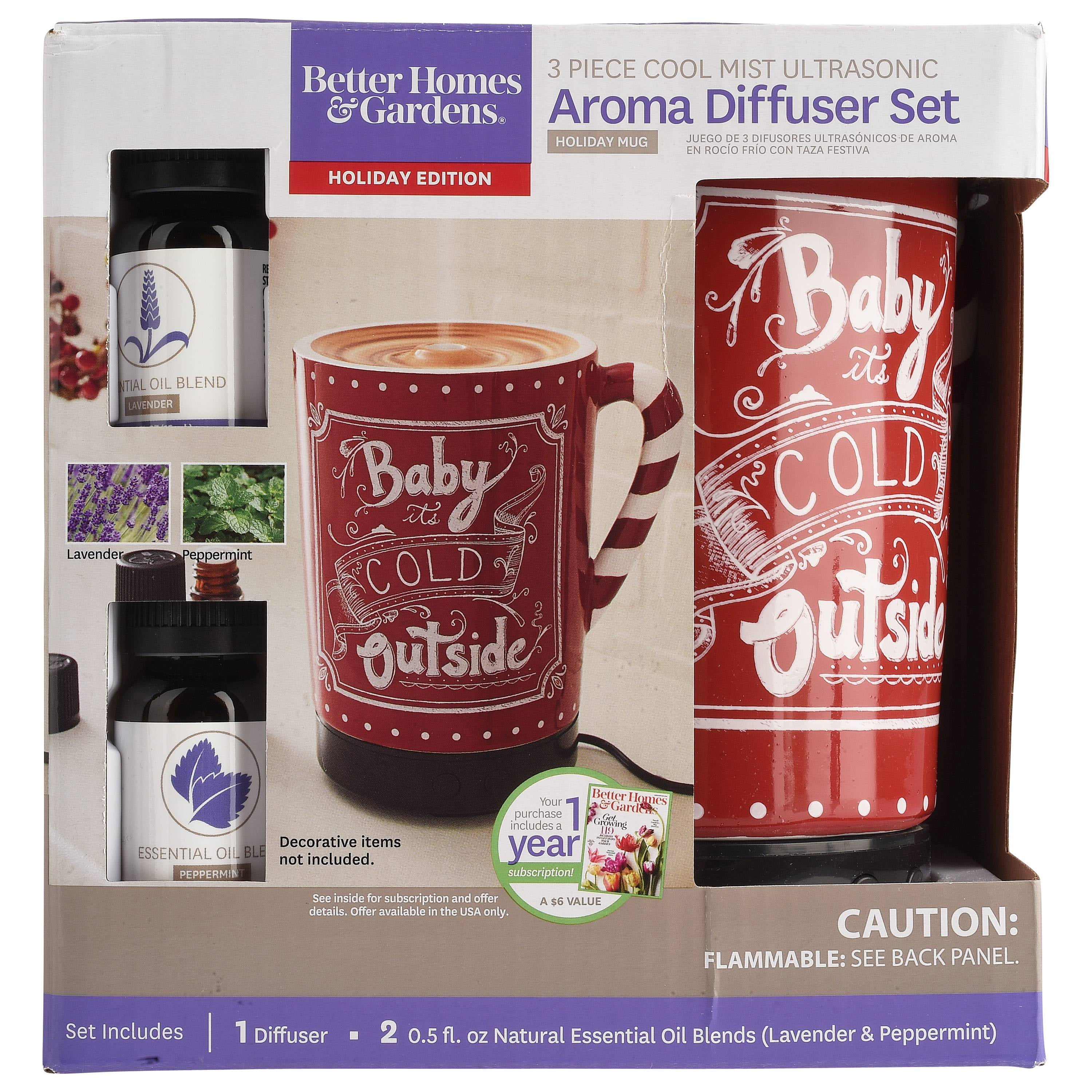 Better Homes and Gardens 3 piece Aroma Diffuser Set, Red Walmart