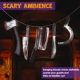 thumbnail image 3 of Joyfy 5 Pcs Hanging Halloween Bloody Knife Decorations Indoor,Fake Knife Prop Plastic Fake Knives Weapon Prop,Party Decor Haunted House Fake Blood,Machete Axe Cleaver Sickle for Scary Yard Porch, 3 of 7