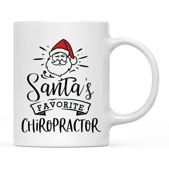 Koyal Wholesale Santa Claus Ceramic Coffee Mug, Santa's Favorite Chiropractor