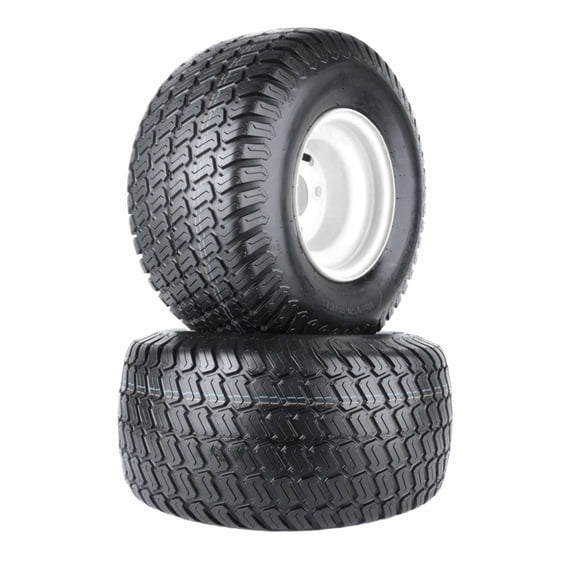 Hi-Run 2 Set SU05 18X9.50-8 4PR Lawn and Garden Tire on 8X7 4 Lug on 4" PCD Wheel Assembly Fits 18X9.5X8