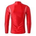 thumbnail image 6 of XIAONU Men's Long-Sleeve Sheer Turtleneck Top Stretchy Mesh Ruched Crop Shirt Stylish Performance Dance Clubwear, 6 of 9