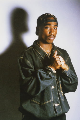 Tupac Shakur iconic image in jean denim jacket 24x36 Poster - Walmart.com