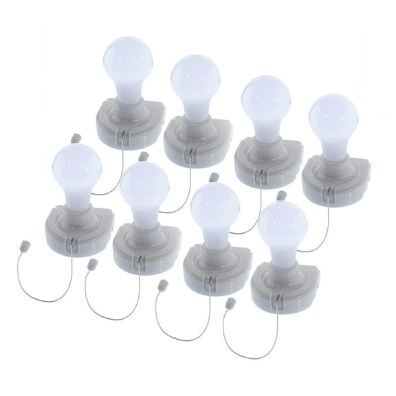 Wireless Instant Portable Light Bulb Cordless Mountable Battery Operated Wireless LED Light Light Bulbs - Bulbs Peel and Stick Anywhere - 8pc