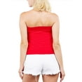 thumbnail image 3 of Women Casual Strapless Stretch Comfort Pleated Sexy Shirring Tube Top, 3 of 5