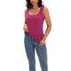 thumbnail image 2 of Top ajustado de mujer ATHLECHIC, de punto acanalado, cuello redondo, ajuste ceñido, top casual M Rosa Fucsia, 2 of 5