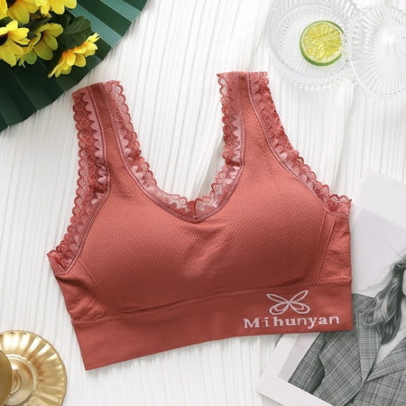 

Lingerie For Women Plus Size Women s Unlined Unwired Lace Bra With Padded Straps