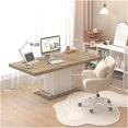 thumbnail image 2 of JERFIT White Oak Expandable Dining Table for 10 Person Seating, Reclaimed Wood Look Extendable Table for Large Dining Room, Kitchen & Entertaining, 2 of 4