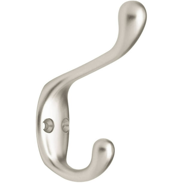 Liberty 3" Heavy Duty Coat and Hat Hook, Matte Nickel