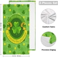 thumbnail image 2 of Dreamtimes Green Shamrocks Ribbon Hand Towels 2 PCS, Ultra Soft and Highly Absorbent, Saint Patricks Day Decorative Fingertip Towel for Home, Bathroom, Kitchen, 28.3"x14.4", 2 of 5