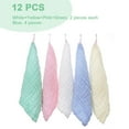 thumbnail image 5 of Pack of 12, Baby Washcloths - Soft Face Cloths for Baby, Absorbent Bath Face Towels, Baby Wipes, Burp Cloths or Face Towel, 30*30cm - Mixed color, 5 of 5