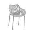 thumbnail image 4 of Meridian Furniture Mykonos Grey Outdoor Patio Dining Chair (Set of 4), 4 of 8