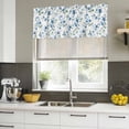 thumbnail image 4 of Spring Blue Floral Curtain Valances for Windows, Kitchen Valance Window Treatments Panel 2 Pack, Ombre Garden Flower Botanical Blooms Rod Pocket Short Curtains for Bathroom Bedroom 54 x 18 Inch, 4 of 8