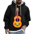 thumbnail image 1 of WILLBEST Style Chandail à Capuchon Homme Style Décontracté Carnaval Guitare Imprimé Chandail à Capuche Manches Longues Chandail à Capuchon, 1 of 3
