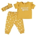 thumbnail image 6 of Chick Pea Baby Girl 3 PC French Terry Jogger Set, Sizes Newborn-24 Months, 6 of 7