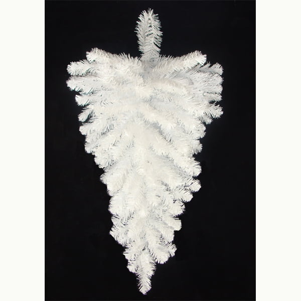 30" Snow White Artificial Christmas Teardrop Swag Unlit