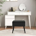 thumbnail image 2 of Costway 1 PCS Velvet Storage Ottoman Tufted Flip Top Vanity Stool Footrest with Wood Legs Black, 2 of 10