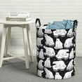 thumbnail image 6 of Fuzoiu Cute Cartoon Polar Bear Print Circular Hamper,Laundry Basket with Handle,Collapsible Laundry,Dirty Clothes Storage Basket,for Bedroom Bathroom Dorm Living Room-, 6 of 6