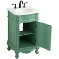 thumbnail image 2 of Elegant Kitchen and Bath 21 inch Single Bathroom vanity in Teak Color with ivory white engineered marble, 2 of 7