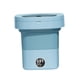 thumbnail image 1 of Mini lavadora plegable, lavadora pequeña compacta, 8L, 3 modelos, lavadora de cubo pequeña de alta potencia para RV, dormitorio, hogar, ropa de bebé, Azul Soledad Lavadora portátil, 1 of 9