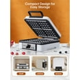 thumbnail image 5 of FOHERE 4 Slice Electric Waffle Maker, Non-Stick, 5 of 11