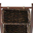 thumbnail image 6 of Casafield 3-Tier Floor Stand Rack with Hanging Storage Baskets, Walnut/Espresso - Wood Tower Organizer for Bathroom, Kitchen, Laundry, Living Room, 6 of 7