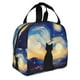 thumbnail image 2 of Disketp Cat Under Starry Skies Bolsa Térmica para Almuerzo para Hombre y Mujer, Ideal para Trabajo, Senderismo y Picnic, 2 of 8