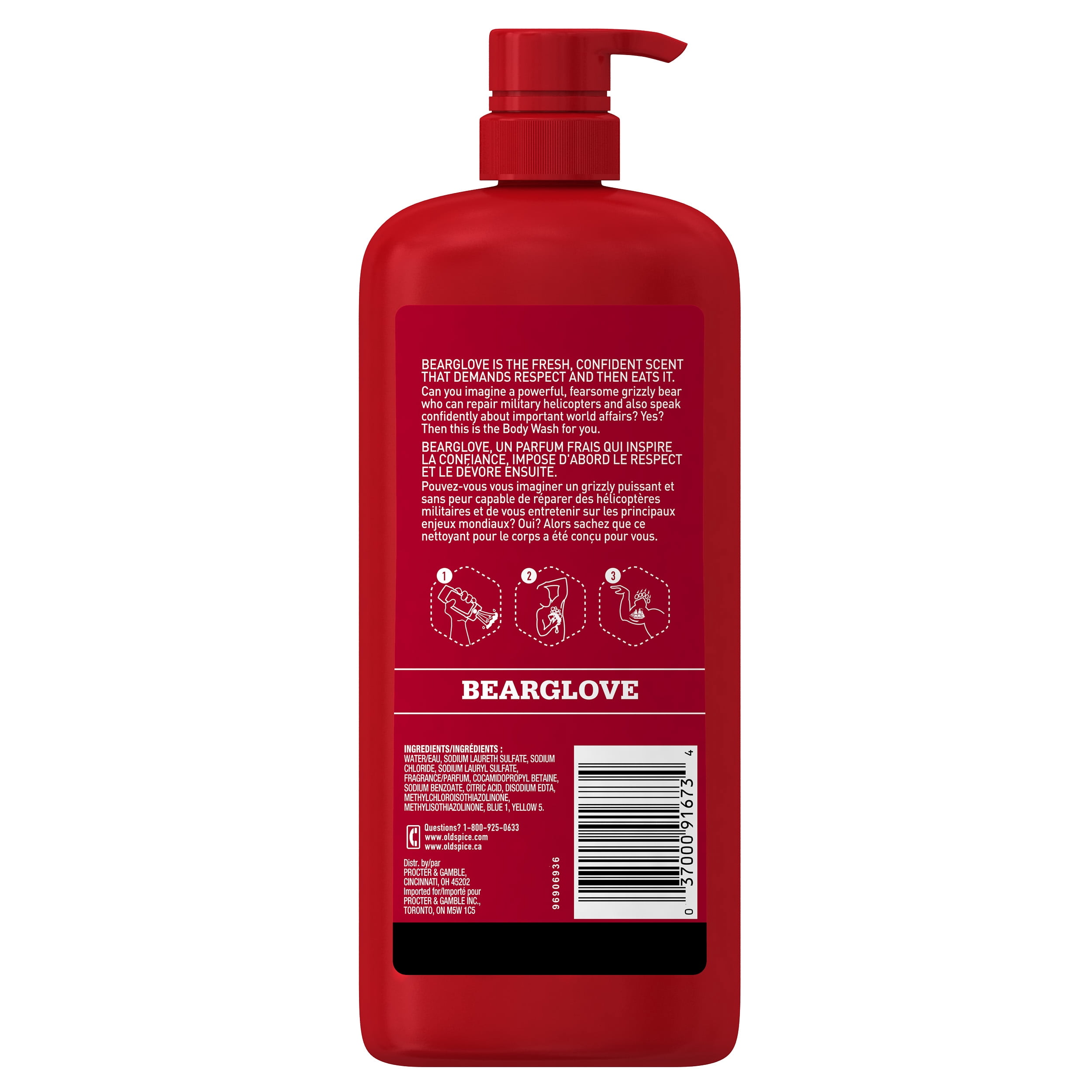 Old Spice Wild Bearglove Scent Body Wash for Men, 32 oz