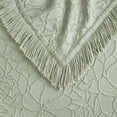 thumbnail image 6 of Sage King Bedspread Set 3-Piece, Chenille Floral Design with Fringe, Cotton Polyester Blend, 6 of 17