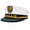 White, variant on Yacht Captain Hat Nautical Hat Yacht Boat Sailor Captain Cap Adjustable Navy Marine Admiral Hats for Men Women