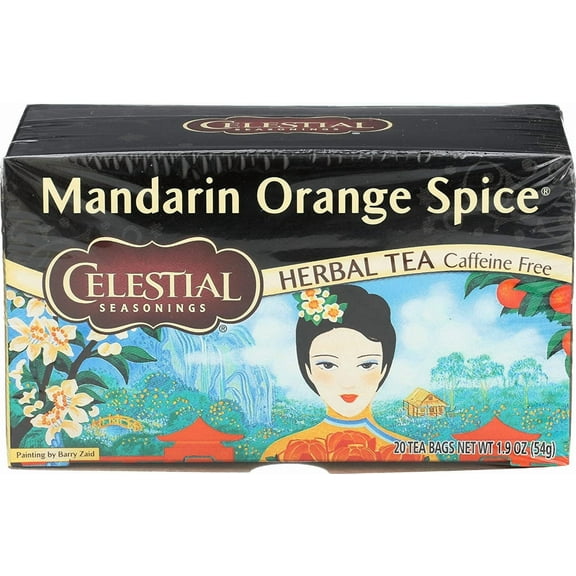 Celestial Seasonings Herbal Tea Caffeine Free Mandarin Orange Spice 20 Tea Bags Pack of 2