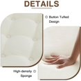 thumbnail image 3 of FOREDO 24 Inch Fabric Round Ottoman with Storage, Modern Upholstered Button Tufted Ottoman Coffee Table with Tray Lid, Circle Footstool with Storage for Living Room, Bedroom, White, 3 of 16