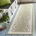thumbnail image 2 of Safavieh Courtyard Candace Spotted Indoor/Outdoor Runner Rug, Light Green/Ivory, 2'3" x 6'7", 2 of 11