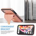 thumbnail image 5 of Crossbody Wallet Women Case for iPhone XS, iPhone X,[RFID Blocking] Credit Card Holder with Should Strap,Premium PU Leather Purse Metal Buckle Folio Flip Cover For iPhone X/XS, Rosegold, 5 of 8