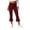 Wine, variant on ShomPort Capri Pants for Women Fold over Low Waist Wide Leg Comfy Summer Lounge Capris Going Out Yoga Pants