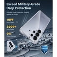 thumbnail image 4 of KOMI for Samsung Galaxy S25-Ultra Case: Military Grade Drop Protection Anti Yellowing Cell Phone Cover - Rugged Shockproof Protective Bumper Transparent Cases Clear, 4 of 5