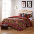 thumbnail image 2 of Global Trends Josie 100% Cotton Kantha Stitched Quilt Set, 5-Piece Full/Queen, 2 of 5