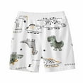 thumbnail image 2 of Zwiiyzr Boy's Summer Dinosaur Cartton Elastic Waist Lounge Shorts Casual Sleepwear Shorts 1-9 Years Olive Green, 2 of 9