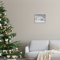 thumbnail image 2 of White Winter Snowfield Barn Cozy Christmas Scenery Landscape Painting Framed Art Print Wall Art, 2 of 8