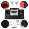 thumbnail image 3 of Desk Mat Black & Red 17x36 | Computer, Laptop, Keyboard & Mouse Pad Organizer | Leather Cover Office Table Protector | Double Side Gaming Surface With Colors | Typing & Writing Accessories, 3 of 7