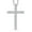 925 Sterling Silver, variant on White Lab Grown Diamond Cross Pendant Necklace for Women | 0.50 Cttw | 925 Sterling Silver | DEF Color | VVS-VS Clarity | 3/4 inch | With 18 inch Chain