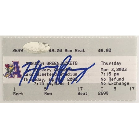 Hanley Ramirez Signed Unused Augusta Green Jackets 4/3/2003 Game Ticket SI